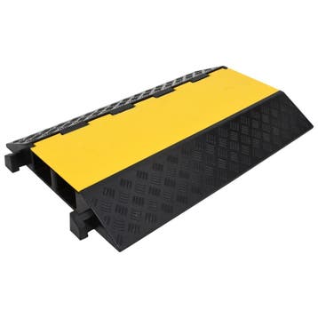 vidaXL Kabelbeschermer drempel met 2 tunnels 90 cm rubber, Verzenden, Nieuw