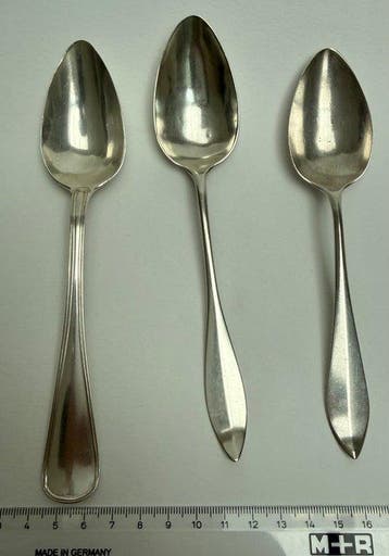 Lepel (3) - .835 zilver, Antiek en Kunst