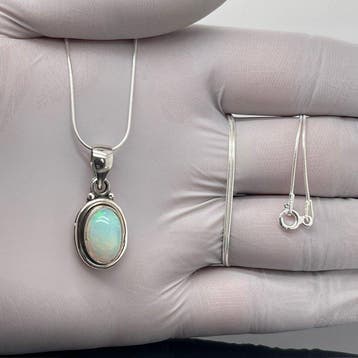 Zilver - Hanger - Natuurlijke opaal