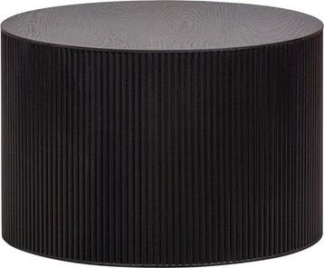 WOOOD Sanne Bijzettafel MDF/Hout Rond Zwart 40x60x60 cm —, Nieuw