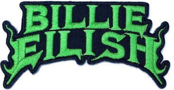 Billie Eilish - Green Flame - patch, Verzamelen, Ophalen of Verzenden, Nieuw, Kleding