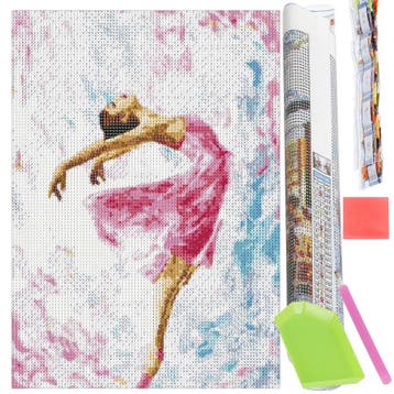Diamond Painting - Volwassenen - Ballerina - 40 x 30 cm, Ophalen of Verzenden