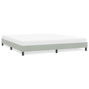 vidaXL Bedframe zonder matras 180x210 cm fluweel lichtgrijs, Verzenden, Nieuw, Tweepersoons, Stof
