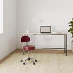 Zadelkruk - Kruk op wielen - Rolkruk - Draaikruk - Wijnrood, Verzenden, Zo goed als nieuw