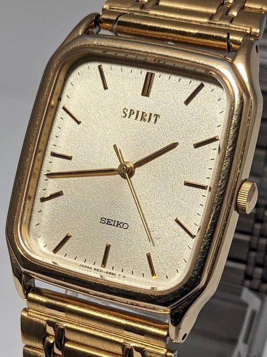 Seiko - Spirit Quartz Watch - Rectangular Tank - Zonder, Sieraden, Tassen en Uiterlijk, Horloges | Antiek