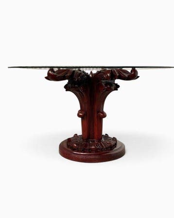 Italian design - Tafel - geëtst glas - In perfect condition