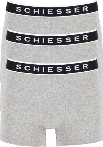 Schiesser - Maat M - 95/5 Organic Heren Shorts - Grijs, Verzenden