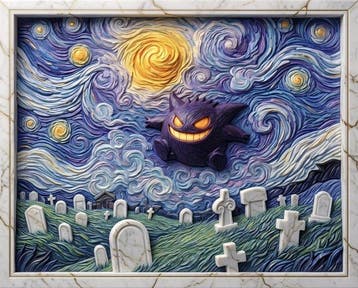 Makayhos - [Canvas] Starry Gengar – Cemetery Sanctuary, Nieuw