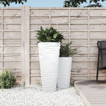 vidaXL Plantenbak met uitneembare bak geribbeld 18/45 L PP, Verzenden, Nieuw, Kunststof