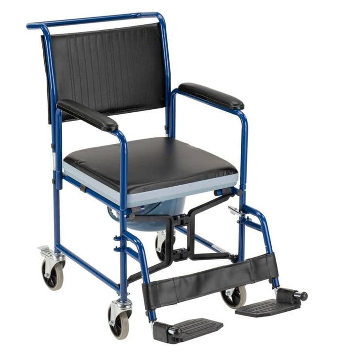 Inklapbare toiletstoel met wielen, Diversen, Verpleegmiddelen, Ophalen of Verzenden