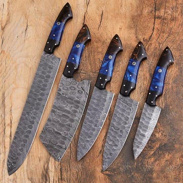 Keukenmes - Chefs knife - Gevouwen staal ,hars - Noord, Antiek en Kunst