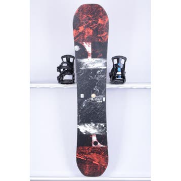 155 snowboard BURTON RADIUS WIDE, black/red, woodcore, FLATt, Verzenden, Gebruikt