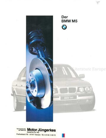 1995 BMW M5 BROCHURE DUITS, Nieuw, BMW, Author