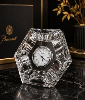 Bureauklok - Baccarat - Mid-century modern Kristal -