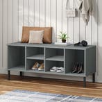 vidaXL Schoenenrek met metalen poten OSLO 106x35x45 cm, Huis en Inrichting, Verzenden, Nieuw