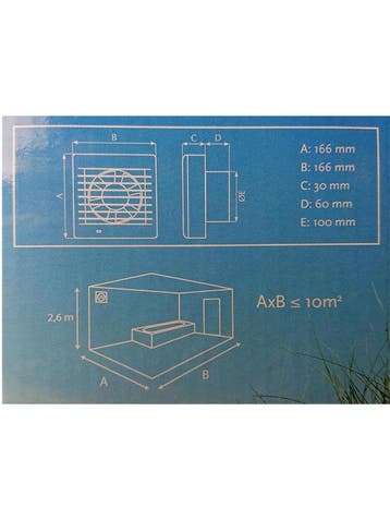 IVC air design Badkamerventilator 100mm (Ventilatie), Ophalen of Verzenden, Nieuw