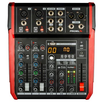 Proel PLAYMIX6 6-kanaals Mengpaneel met DSP, USB en, Muziek en Instrumenten, Mengpanelen, Ophalen of Verzenden, Nieuw