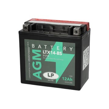 Landport (LP) LTX14-BS 12 volt 12,0 ah AGM motor accu (51214, Motoren, Ophalen of Verzenden, Nieuw
