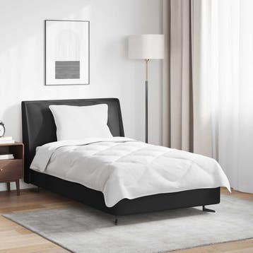 vidaXL Dekbed met kussen 2 pcs Wit Microvezel, Verzenden, Nieuw, Wit