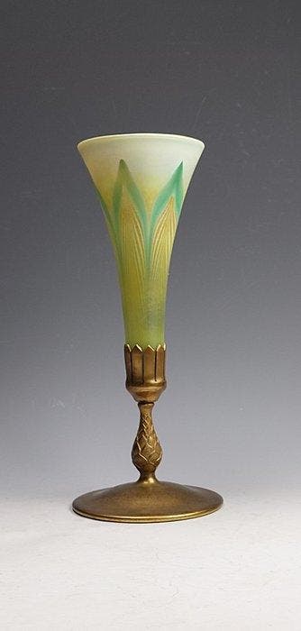 Tiffany Studios - Louis Comfort Tiffany - Vaas - Brons, Glas