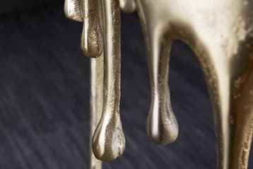 Extravagante bijzettafel LIQUID LINE 50cm goud druppelvormig, Huis en Inrichting, Tafels | Sidetables, Ophalen of Verzenden, Nieuw