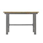Werkbank grijs 150 cm met hardhouten blad - open model, Ophalen of Verzenden, Nieuw