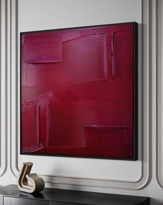 Sarah Schwarzl - Frequency RED VIOLET (Frame included), Antiek en Kunst, Kunst | Schilderijen | Modern