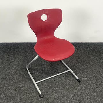 Rode Schoolstoel - PantoSwing Lupo | M Kuipzitting, Huis en Inrichting, Stoelen, Ophalen of Verzenden, Gebruikt, Rood