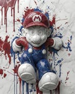 AT9 - [Canvas L] Murble Mario - Street Art, Nieuw