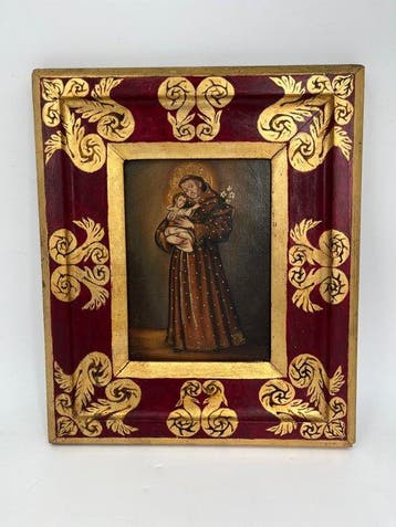 Lijst- Sint-Antonius van Padua met het Kind Jezus - 35 x 40