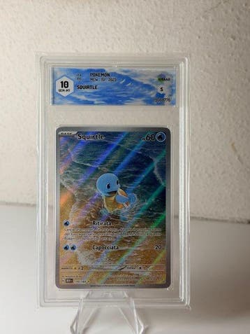 Pokémon - 1 Graded card - Squirtle 170/165 Foil, Full art -, Nieuw