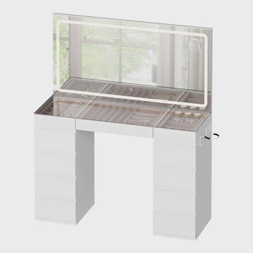 Luxe Kaptafel met Spiegel, Verstelbare LED Verlichting en 11, Verzenden, Nieuw