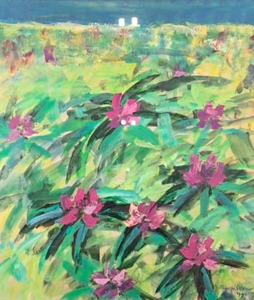 Acryl schilderij, Maya Wildevuur, Bloemen