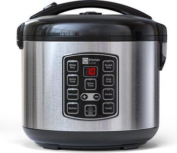 2dekans | KitchenLove Rijstkoker met Stomer 1.8L - Rice, Huis en Inrichting, Ophalen of Verzenden, Zo goed als nieuw
