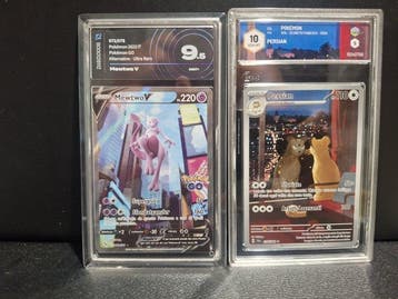 Pokémon - 2 Graded card - Mewtwo, Persian 072/078 Foil,, Nieuw