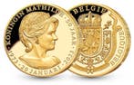 Herdenkingsuitgifte Koningin Mathilde 50 jaar - verguld, Verzenden