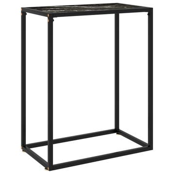 vidaXL Wandtafel 60x35x75 cm gehard glas zwart, Verzenden, Nieuw, Glas, 60 cm of meer