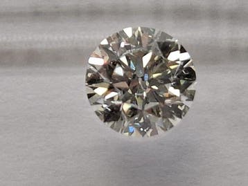 1 pcs Diamant (Natuurlijk) - 0.41 ct - Rond - G - VVS2 -, Nieuw