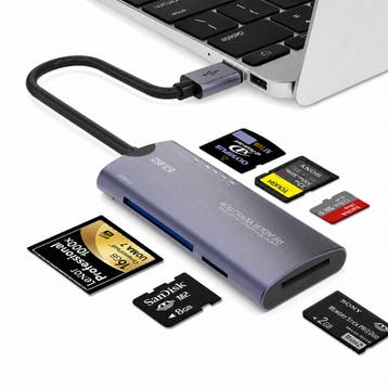 USB 2.0 - 6-in-1 Kaartlezer / Card Reader - SD, microSD, CF,, Verzenden, Nieuw