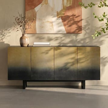 *WOONWINKEL* Kare Design Prezioso Dressoir Zwart Goud Staal, Verzenden, Nieuw