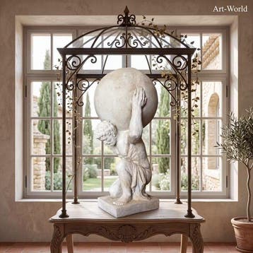 Beeld, XL sculptuur. Atlas 69 cm / 9 kg - 69 cm - MGO