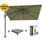 Challenger T2 premium parasol 300x300 cm antraciet lush, Tuin en Terras, Parasols, Ophalen of Verzenden, Nieuw