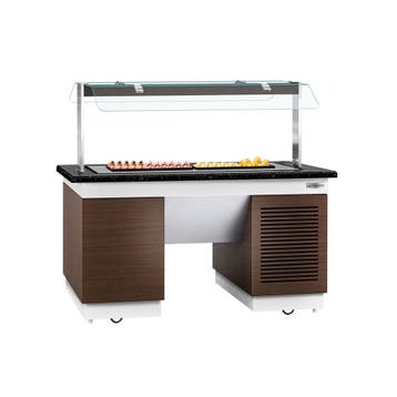 GGM Gastro | Buffet gekoeld DUBLIN - 1600mm - met gekoelde |, Verzenden, Nieuw in verpakking, Koelen en Vriezen