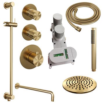 Brauer Gold Edition Thermostatische Regendoucheset Inbouw -, Ophalen of Verzenden, Nieuw