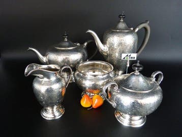BIRKS - Koffie- en theeservies (5) - .925 zilver