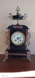 Tafelklok of schouwklok - Marmer, Messing - 1850-1900, Antiek en Kunst, Antiek | Klokken