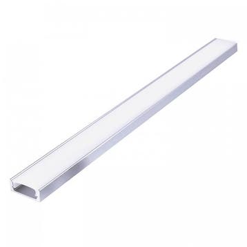 Kobi LED opbouwprofiel P01 zilver 1 meter met opale afdekkap, Ophalen of Verzenden, Nieuw