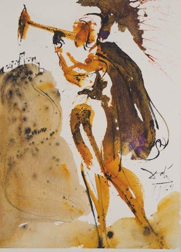 Salvador Dali (1904-1989) - Biblia Sacra : Les trompettes de, Antiek en Kunst, Antiek | Overige Antiek