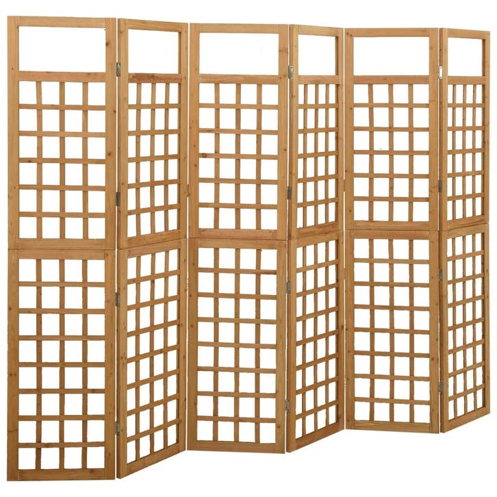 vidaXL Kamerscherm/trellis met 6 panelen 242,5x180 cm, Huis en Inrichting, Woonaccessoires | Kamerschermen, Nieuw, Verzenden