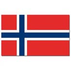 Gevelvlag/vlaggenmast vlag Noorwegen 90 x 150 cm - Noorweg.., Ophalen of Verzenden, Nieuw